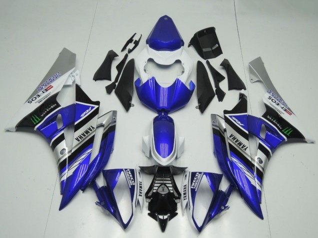 2006-2007 White Blue Silver Black ENEOS Monster Yamaha YZF R6 Motorcycle Fairings UK