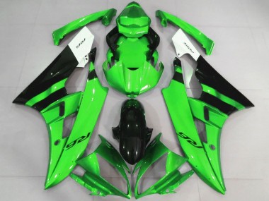 Buy 2006-2007 White Green Glossy Black Yamaha YZF R6 Motorcycle Fairings UK