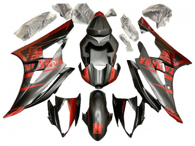 2006-2007 Red Matte Black Yamaha YZF R6 Motorcycle Fairing UK