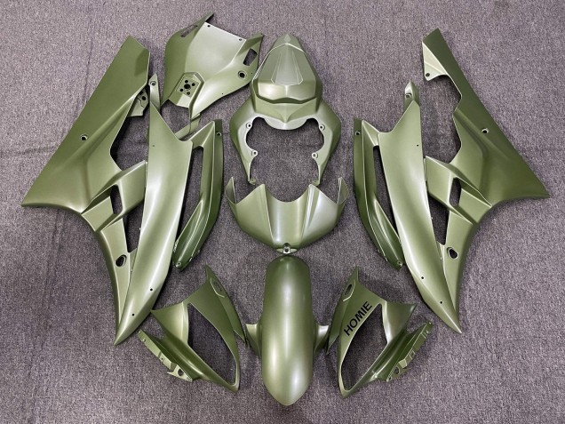 2006-2007 Olive Green Yamaha YZF R6 Motorcycle Fairings UK