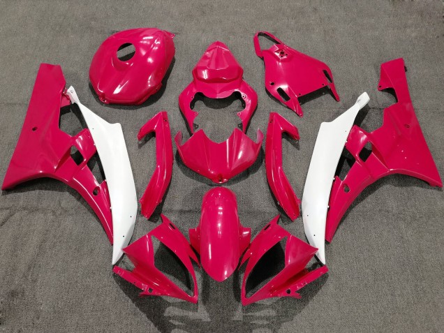 2006-2007 Red White Yamaha YZF R6 Motorcycle Fairings UK