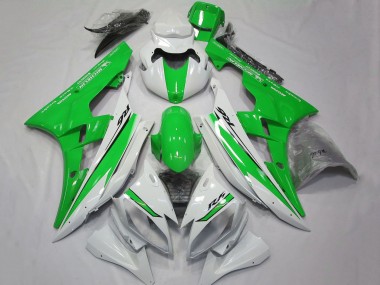 Buy 2006-2007 White Green Yamaha YZF R6 Motorcycle Fairings UK