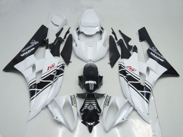 2006-2007 White Glossy Black Motul Michelin Yamaha YZF R6 Motorcycle Fairings UK