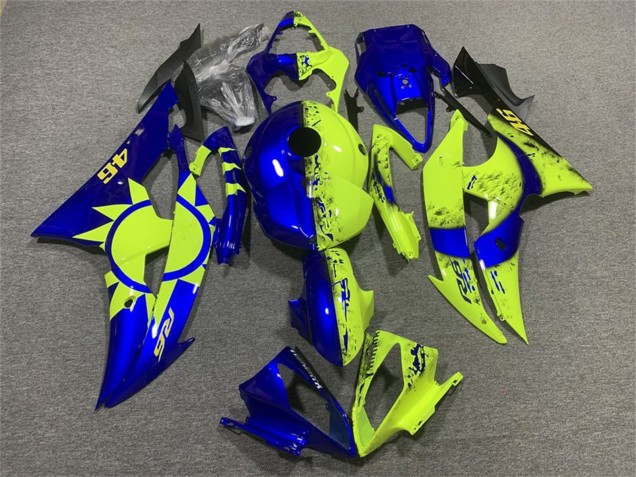 2008-2016 Blue Neon Yellow 46 Yamaha YZF R6 Motorcycle Fairings UK