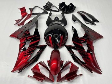 Buy 2008-2016 Red Glossy Black Fade Yamaha YZF R6 Motorcycle Fairings UK