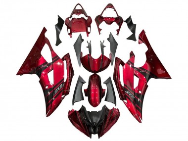 Buy 2008-2016 Red Black Stripe Yamaha YZF R6 Motorcycle Fairings UK