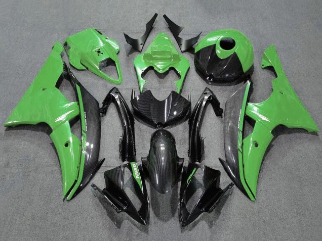 2008-2016 Green Carbon Fiber Style Yamaha YZF R6 Motorcycle Fairings UK