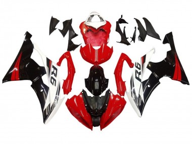 Buy 2008-2016 White Red Glossy Black Yamaha YZF R6 Motorcycle Fairing Kits UK