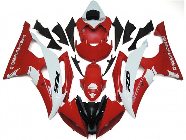 2008-2016 White Red Black Yamaha YZF R6 Motorcycle Fairings UK