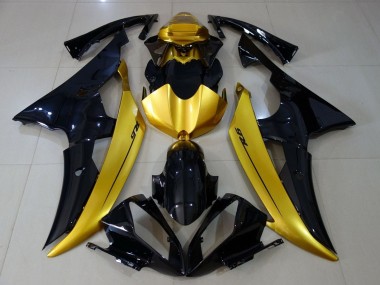 Buy 2008-2016 Gold Glossy Black Yamaha YZF R6 Motorcycle Fairings UK