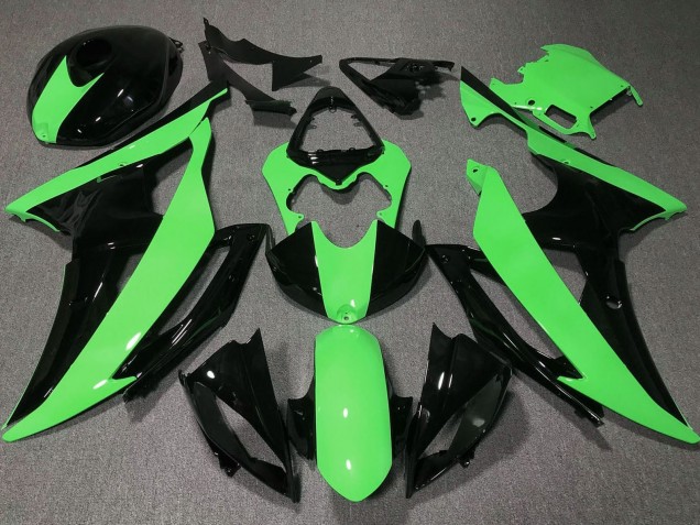 2008-2016 Green Glossy Black Yamaha YZF R6 Motorcycle Fairings UK