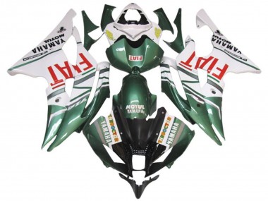 Buy 2008-2016 White Green Red Fiat Yamaha YZF R6 Motorcycle Fairings UK