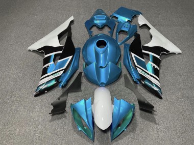 Buy 2008-2016 White Blue Black Stripe Yamaha YZF R6 Motorcycle Fairings UK