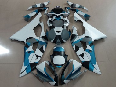 Buy 2008-2016 White Blue Grey Black Camouflage Yamaha YZF R6 Motorcycle Fairing UK