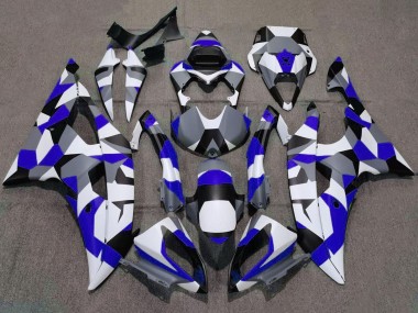 Buy 2008-2016 White Blue Grey Black Camouflage Yamaha YZF R6 Motorcycle Fairings UK