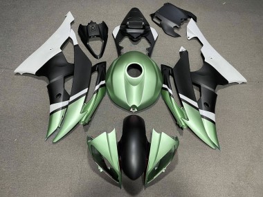 Buy 2008-2016 White Green Matte Black Yamaha YZF R6 Motorcycle Fairings UK