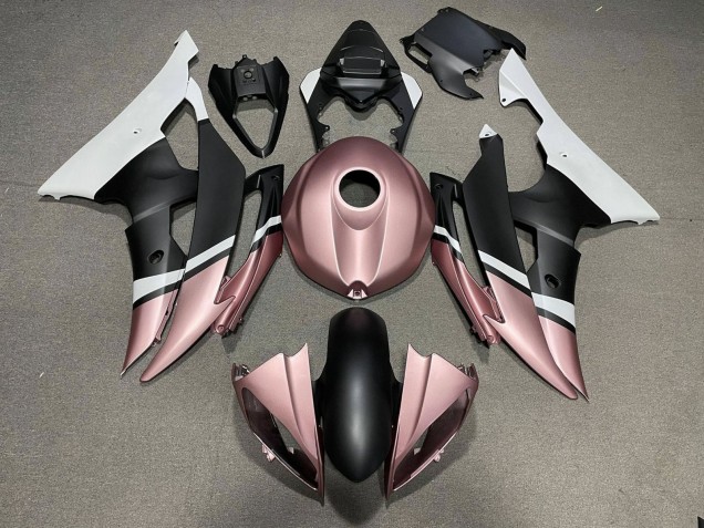 2008-2016 White Rose Gold Matte Black Yamaha YZF R6 Motorcycle Fairings UK