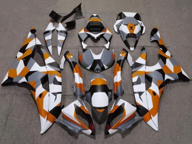 Buy 2008-2016 White Orange Grey Black Camouflage Yamaha YZF R6 Motorcycle Fairings UK
