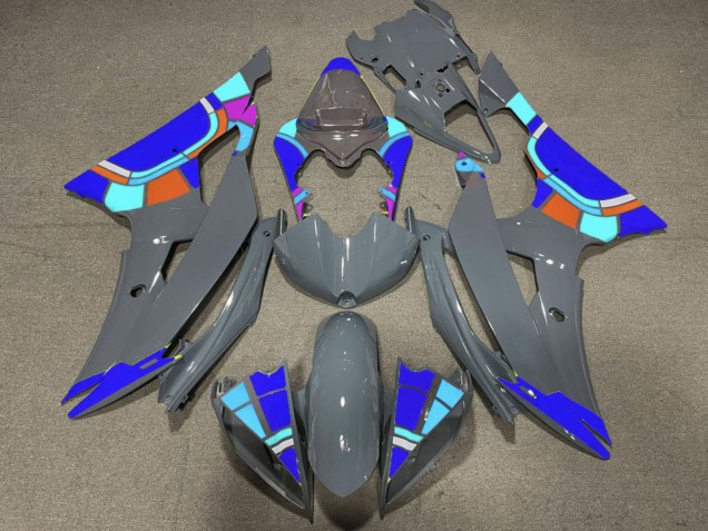 2008-2016 Nardo Grey Blue Color Wheel Yamaha YZF R6 Motorcycle Fairings UK