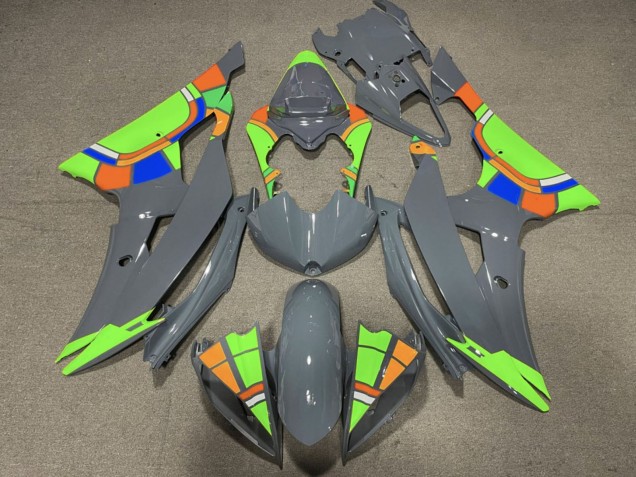 2008-2016 Nardo Grey Neon Green Color Wheel Yamaha YZF R6 Motorcycle Fairings UK