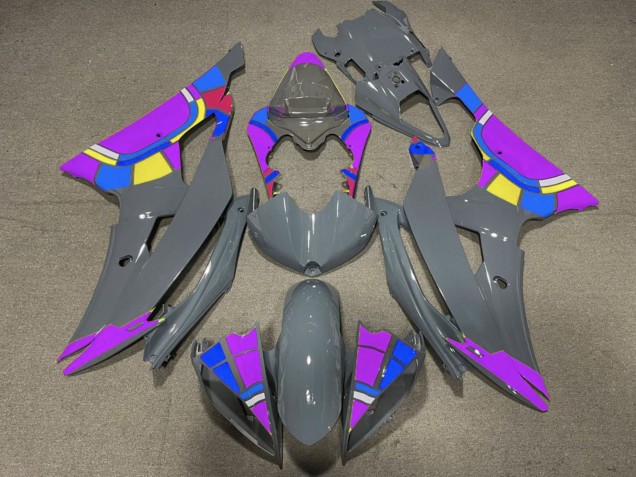 2008-2016 Nardo Grey Purple Color Wheel Yamaha YZF R6 Motorcycle Fairings UK