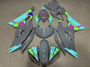Buy 2008-2016 Nardo Grey Turquoise Blue Color Wheel Yamaha YZF R6 Motorcycle Fairings UK