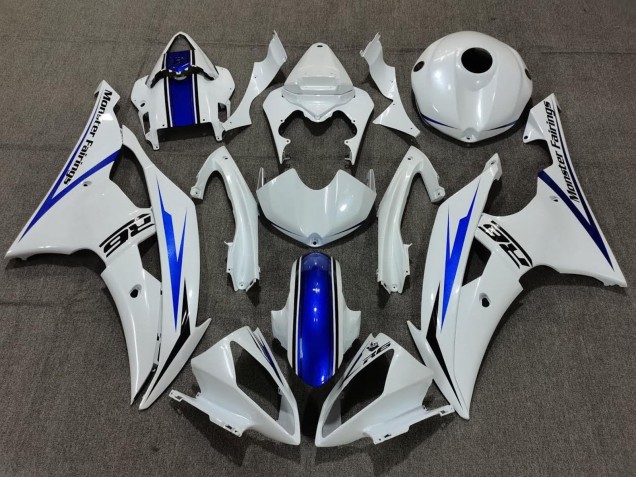 2008-2016 White Blue Yamaha YZF R6 Bike Fairings UK