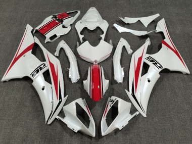 Buy 2008-2016 Pearl White Red Yamaha YZF R6 Bike Fairings UK