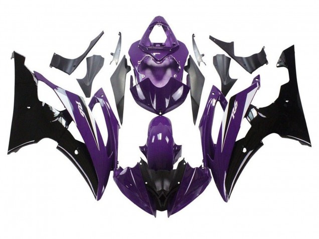 2008-2016 Purple Glossy Black Yamaha YZF R6 Motorcycle Fairings UK