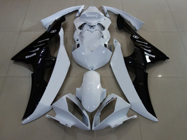 2008-2016 White Glossy Black Yamaha YZF R6 Motorcycle Fairings UK