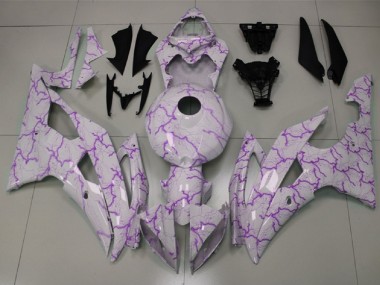Buy 2008-2016 White Purple Lightning Yamaha YZF R6 Motorcycle Fairings UK