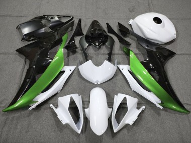 Buy 2008-2016 White Green Glossy Black Yamaha YZF R6 Motorcycle Fairings UK