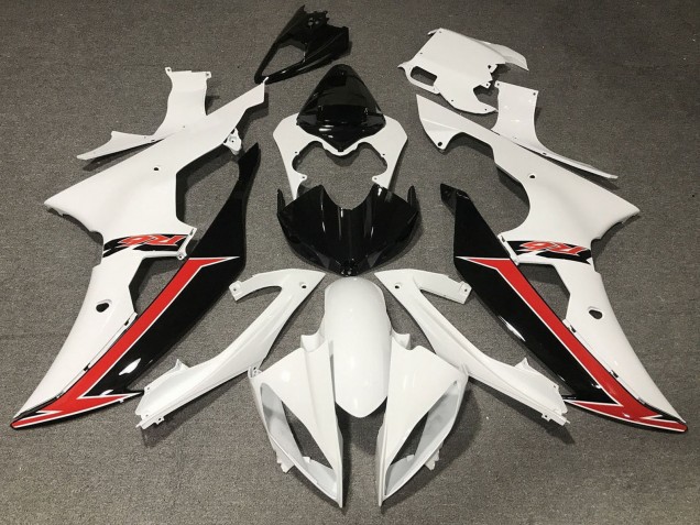 2008-2016 White Red Glossy Black Yamaha YZF R6 Motorcycle Fairing UK