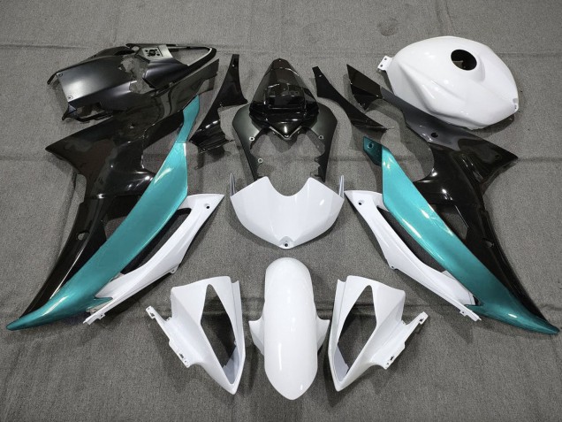 2008-2016 White Black Teal Blue Yamaha YZF R6 Motorcycle Fairings UK