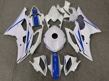 Buy 2008-2016 White Blue Yamaha YZF R6 Motorcycle Fairing Kits UK