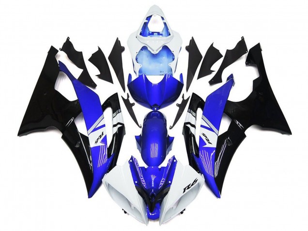 2008-2016 White Blue Black Yamaha YZF R6 Motorcycle Fairings UK