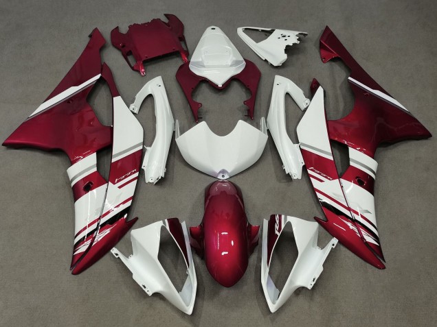 2008-2016 White Candy Red Yamaha YZF R6 Motorcycle Fairings UK