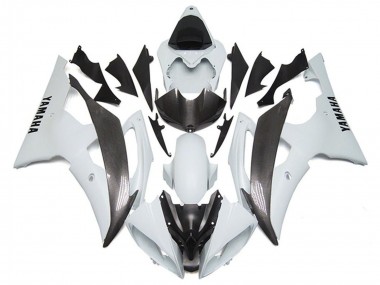 Buy 2008-2016 White Faux Carbon Fiber Style Yamaha YZF R6 Motorcycle Fairings UK