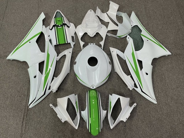 2008-2016 White Green Yamaha YZF R6 Motorcycle Fairing UK