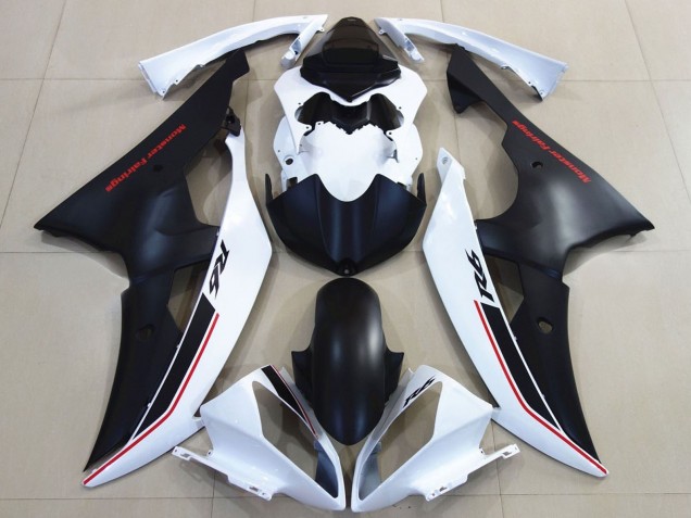 2008-2016 White Matte Black Red Yamaha YZF R6 Motorcycle Fairings UK