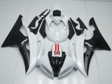 Buy 2008-2016 White Red Matte Black 58 Yamaha YZF R6 Motorcycle Fairings UK