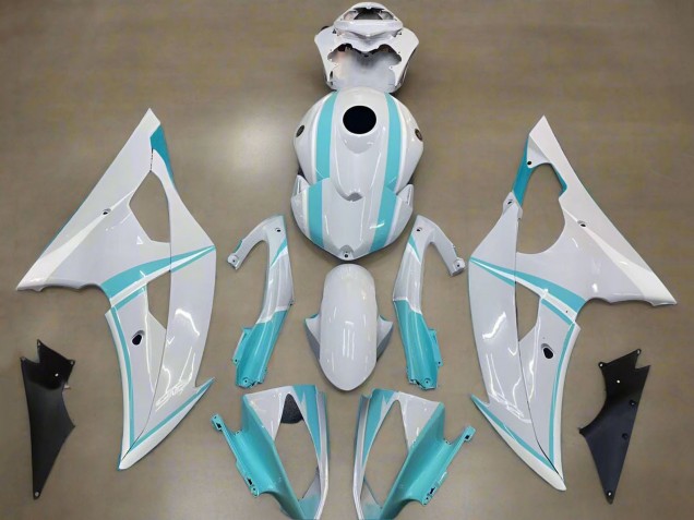 2008-2016 White Light Blue Yamaha YZF R6 Motorcycle Fairings UK