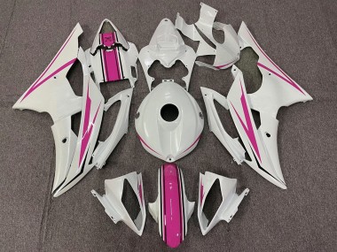 Buy 2008-2016 White Pink Yamaha YZF R6 Motorcycle Fairings UK