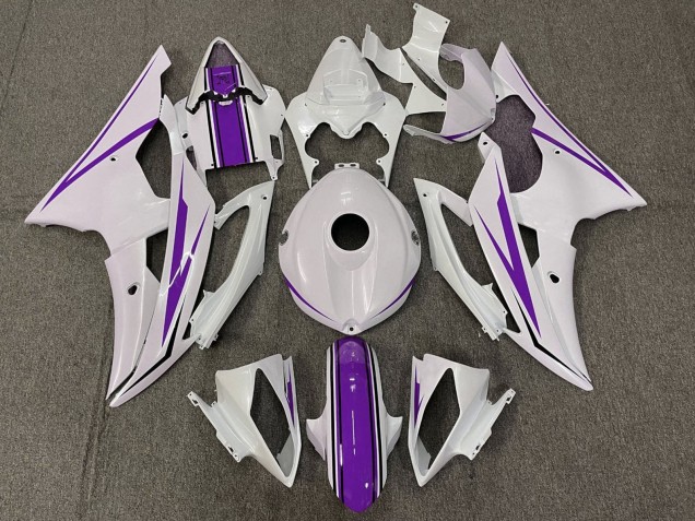 2008-2016 White Purple Yamaha YZF R6 Motorcycle Fairings UK