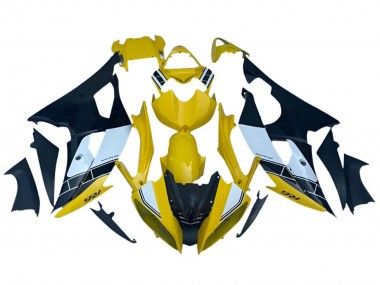 Buy 2008-2016 Yellow White Black Stripe Yamaha YZF R6 Motorcycle Fairings UK