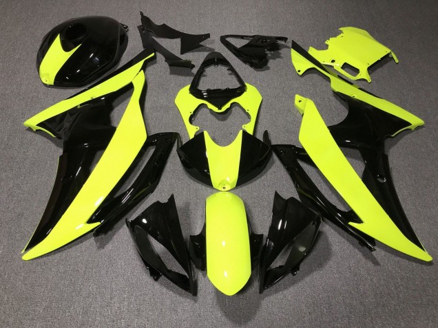 2008-2016 Yellow Glossy Black Yamaha YZF R6 Motorcycle Fairings UK