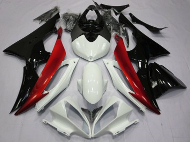 Buy 2008-2016 White Red Glossy Black Yamaha YZF R6 Motorcycle Fairings UK