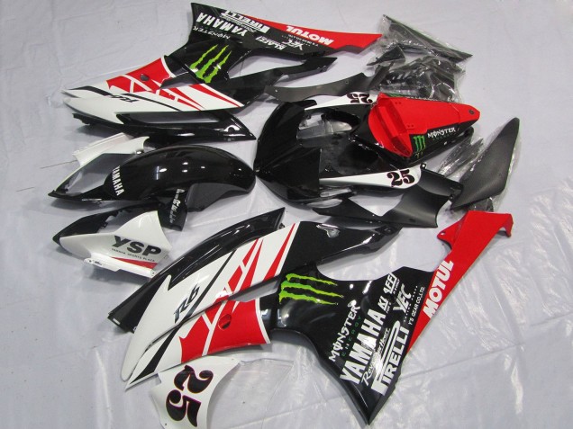 2008-2016 White Red Glossy Black Green Monster 25 Yamaha YZF R6 Motorcycle Fairings UK