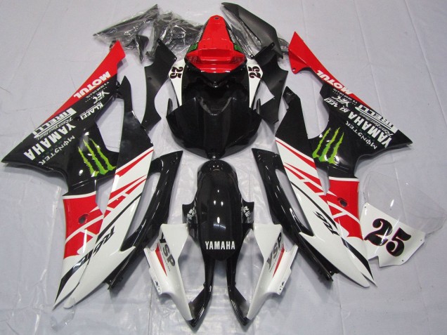 2008-2016 White Red Glossy Black Green Monster 25 Yamaha YZF R6 Motorcycle Fairings UK