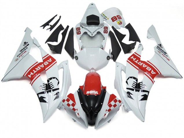 2008-2016 White Red Black Motul Michelin Abarth 89 Yamaha YZF R6 Motorcycle Fairings UK
